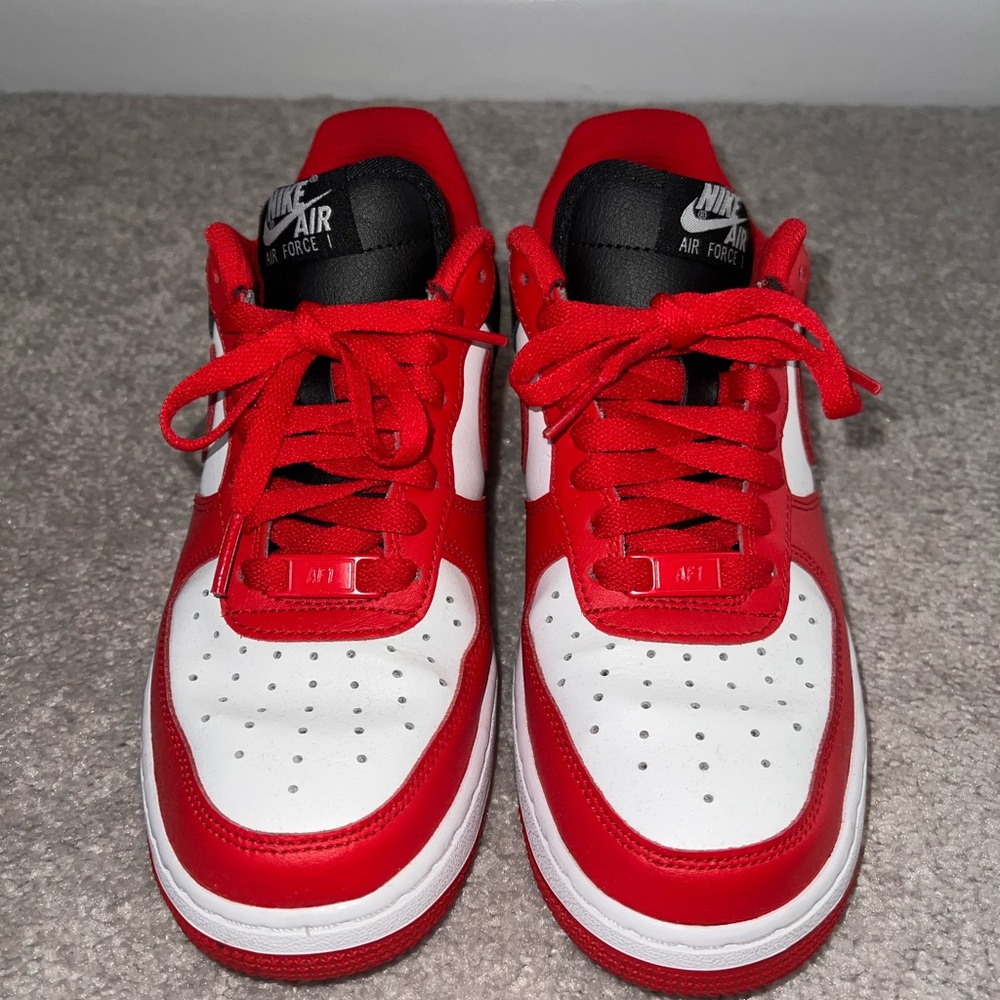 Nike Air Force 1 Red, Black & White Sneakers